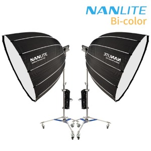 [NANLITE] 포르자300B 파라볼릭150 소프트박스 투스탠드 세트 / Forza300B